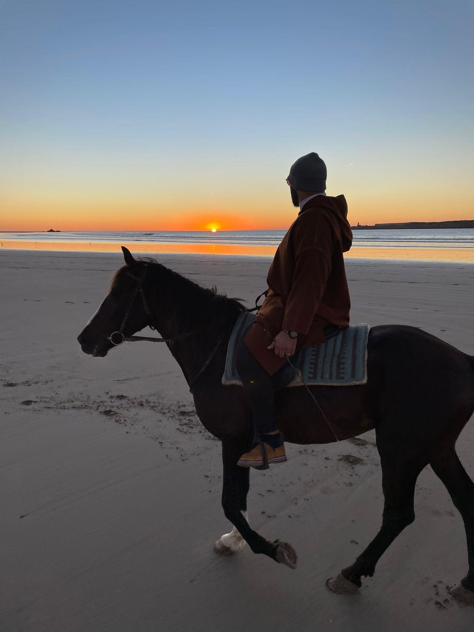 Sunset Horseback Riding on Essaouira Beach